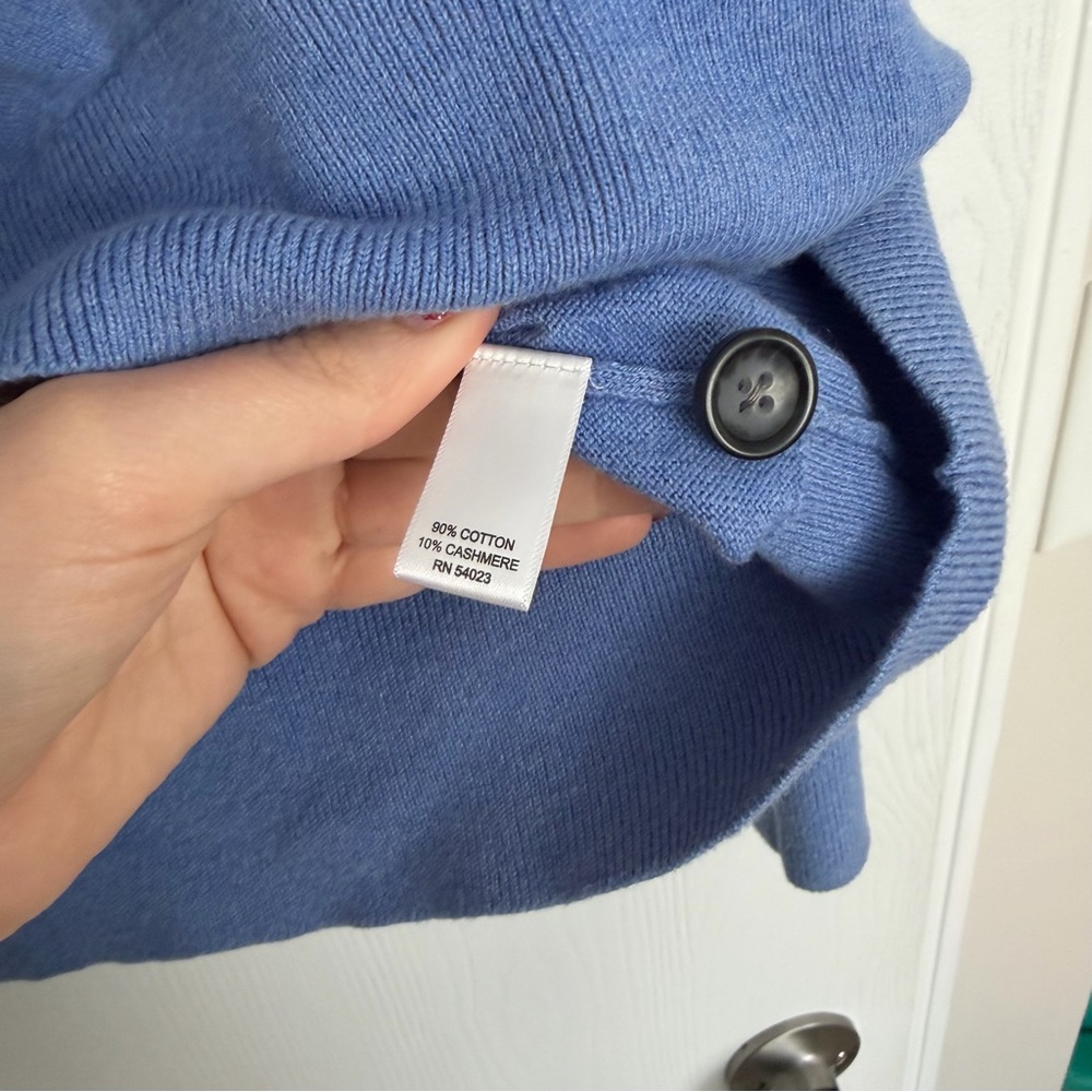 Banana Republic Men's Cotton Cashmere Sweater Blue - Picture 5 of 7